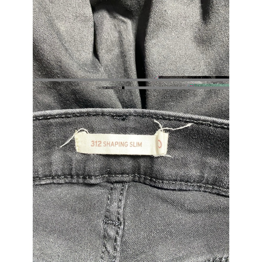 Levi's Women's Black Dark Wash Denim Slim Jeans Mid Rise Water Less 5-Pocket - Picture 6 of 8